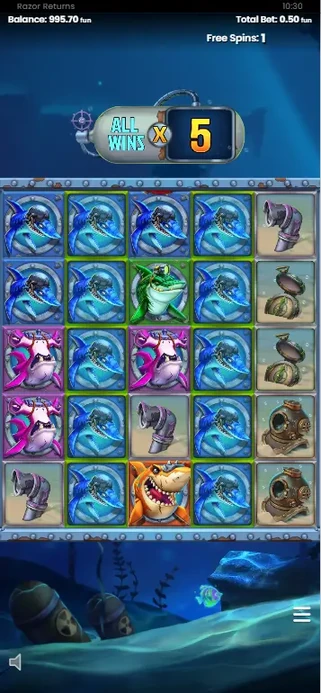 Gamble-Rad nach dem Torpedo-Trigger in Razor Returns auf dem Handy