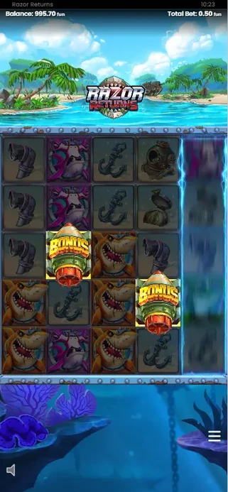 Razor Reveal Feature mit Collector-Symbol in der mobilen Version